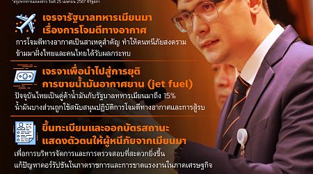 ข้อเสนอถึงรัฐบาล เพื่อรับมือและแสดงบทบาทเชิงรุกของไทยต่อสถานการณ์ในเมียนมา