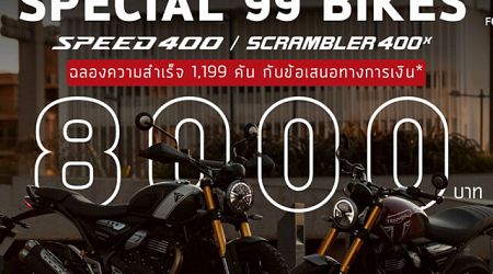 พิเศษ 99 คัน Speed และ Scrambler วันนี้ถึง 29 กันยายน 2567