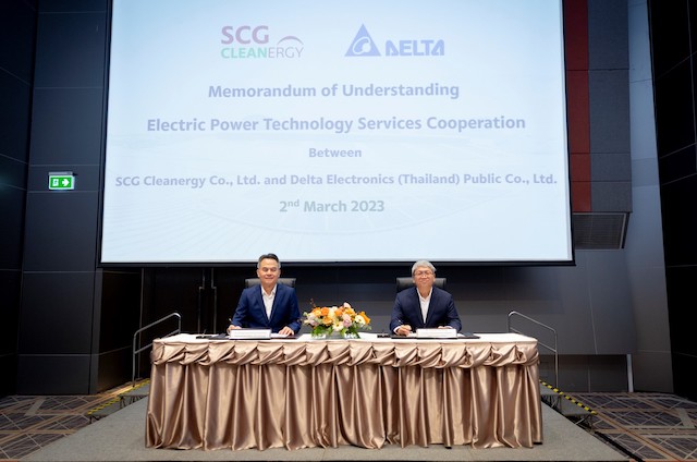เดลต้า ประเทศไทย และ เอสซีจี คลีนเนอร์ยี่ ลงนามความร่วมมือด้านการบริการพลังงานทดแทน