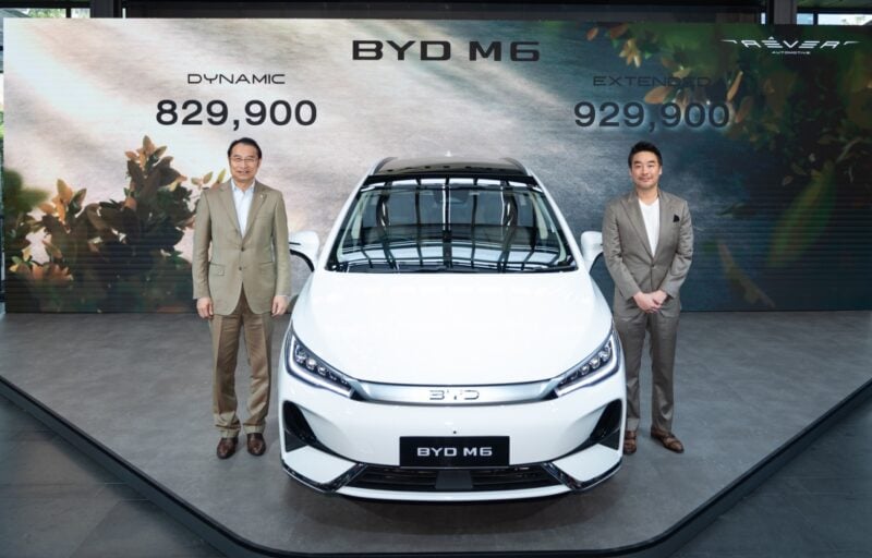 บีวายดี ร่วมกับ เรเว่ ออโตโมทีฟ เปิดตัว BYD M6  รถ MPV ไฟฟ้า 6 ที่นั่ง วิ่งไกล 530 กม.