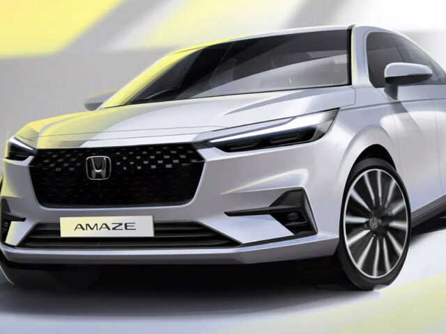 Honda เผยภาพสเกทช์ Honda Amaze รุ่นใหม่เจนเนอเรชั่น 3