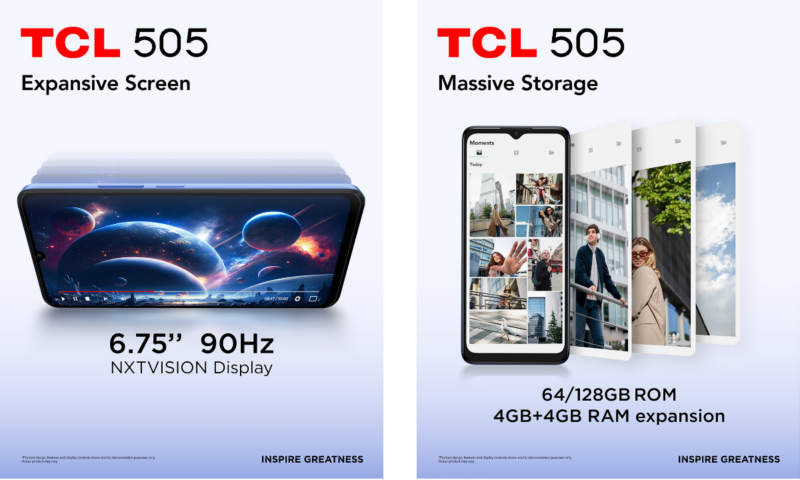 TCL Mobile เปิดตัว 3 รุ่นใหม่ TCL 503, TCL 505 และ TCL 505s  จอใหญ่ แบตอึด กล้องชัด ราคาไม่เกิน 4,000 บาท